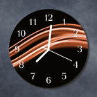 Tulup Glass Wall Clock Kitchen Clocks 30 cm round Abstract Lines Multi-Coloured