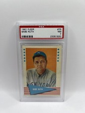 Babe Ruth 1961 Fleer #75 Baseball Greats Card PSA 7 NM