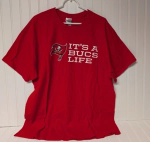 Vintage 90's Tampa Bay Buccaneers Gildan XL It's A Bucs Life Red T Shirt 250142 - Picture 1 of 7