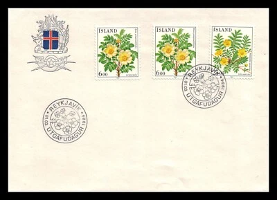 Islandia 1984 FDC, Flores VI. Hierba Burnet Rose/Plata. Lote #7. Foto 1 de 2