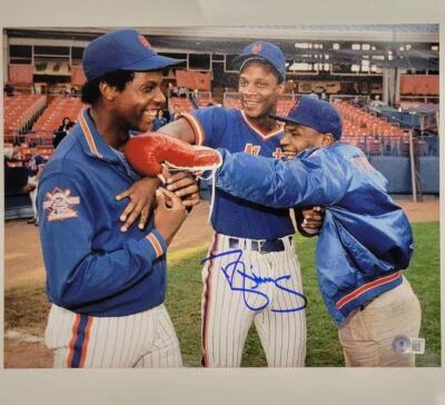 Фотография Тайсона Гудена с автографом Darryl Strawberry 11x14 ~ голографическая BAS Witness - Изображение 1 из 2