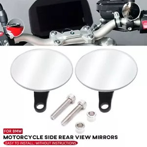 Blind Spot Round HD Glass Convex Rear View Mirrors For BMW F750GS F900XR R1250GS - Picture 1 of 19