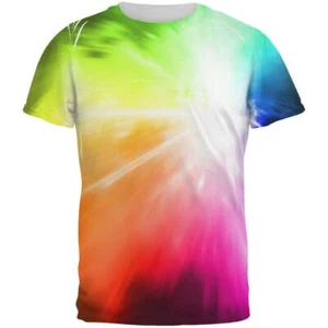 White Light Raver Rainbow All Over Mens T Shirt - Picture 1 of 1