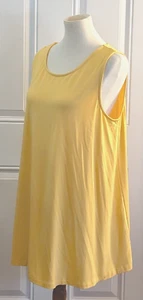 Jessica London gelbes Tanktop Bluse 14/16 Pullover ärmellos U-Ausschnitt - Bild 1 von 7