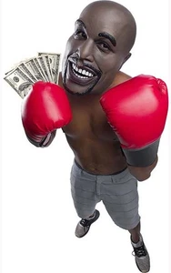 MONEY BOXER FLOYD MAYWEATHER LATEX ADULT MASK COSTUME ACCESSORY - Bild 1 von 2