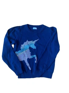 Macy's Epic Threads Big Girl’s Sequin Unicorn Sweater Girls Pullover M 10/12 - Picture 1 of 8