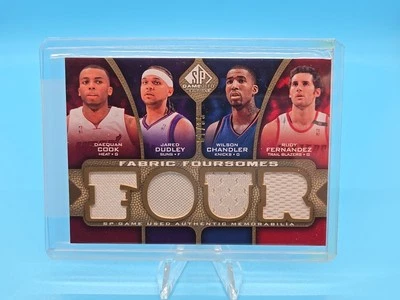 2009-10 UD SP Game Used Fabric Foursomes Cook/Dudley/Chandler/Fernandez #07/35 - Image 1 of 4