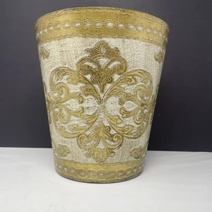 De colección Florentino ITALIANO 10.5" DORADO Crema Dorado Como Basura PLÁSTICO - Imagen 1 de 16