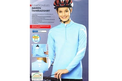 WB Damen Fahrrad Trikot funktions Shirt T-Shirt Atmungsaktiv Langarm COOLMAX® NEU