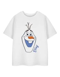 Disney White Olaf Short Sleeved T-Shirt Girls - Picture 1 of 9