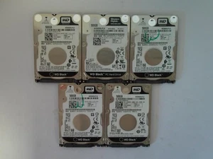 Lot Of 5* WD Black WD5000LPLX-75ZNTT0 500GB 2.5'' SATA 7200 RPM HDD (J587) - Picture 1 of 4