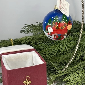 Peanuts Kurt S. Adler Weihnachtsschmuck Glaskugel Snoopy & Charlie Brown Neu in OVP - Bild 1 von 11