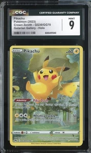 PIKACHU CROWN ZENITH GG30/GG70 POKEMON GALARIAN GALLERY HOLO CGC 9 MINT - Bild 1 von 2