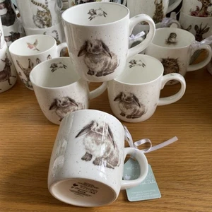 Royal Worcester Wrendale Designs by Hannah Dale ‘Rosie Rabbit’ Mug - Picture 1 of 6