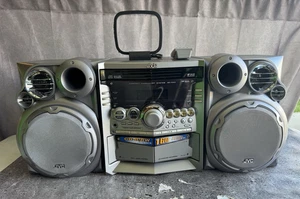JVC MX-KA3 AM FM Radio CD Stereo Dual Cassette BoomBox Bluetooth Remote Read - Picture 1 of 13