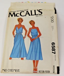 McCall's Vintage Sewing Pattern 6587 Wrap/Sun Strap Dress - Miss Size Medium - Picture 1 of 4