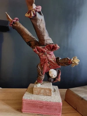 Ancien acrobate automate boîte à Musique 45 Cm poupée ancienne - Photo 1/4