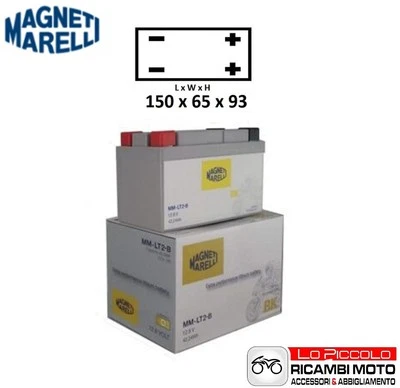 BATTERIA A LITIO MAGNETI MARELLI MMLT2B 12V TRIUMPH Street Cup 900 2018 2019 Foto 1 de 4
