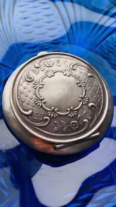Vintage UdSSR Puderdose Etui Sterling Silber 875 Sammlerstücke Stempel Sowjetisch - Bild 1 von 6