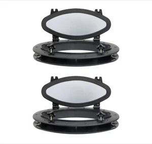 2 Pcs Oval Opening Portlight Porthole Replacement Window Port Hole 16" x 8-5/8" - Foto 1 di 11