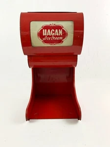 Hagan Ice Cream Pennsylvania Red Advertising Vintage Cone Holder Dispenser Rare - Picture 1 of 9