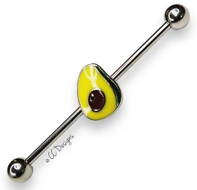 14g green yellow brown enamel avocado fruit industrial bar H2 Foto 1 de 2