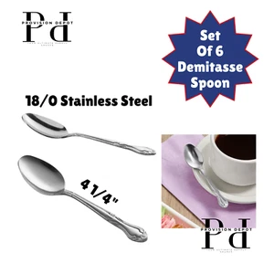 Bethany 4 1/4" 18/0 Stainless Steel Demitasse Spoon- Pack Of 6 -Friendly Budget - Picture 1 of 1