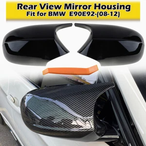 For BMW E81 E82 E90 E91 E92 E93 Facelifted M3 Style Side Mirror Cap Cover Black - Picture 1 of 15