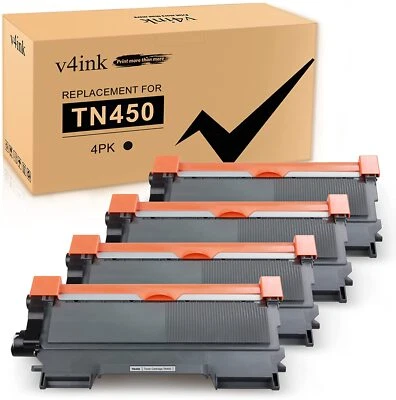 4PK V4INK TN450 TN420 Toner For Brother HL-2240d HL-2270dw HL-2280dw MFC-7360n - Image 1 of 4