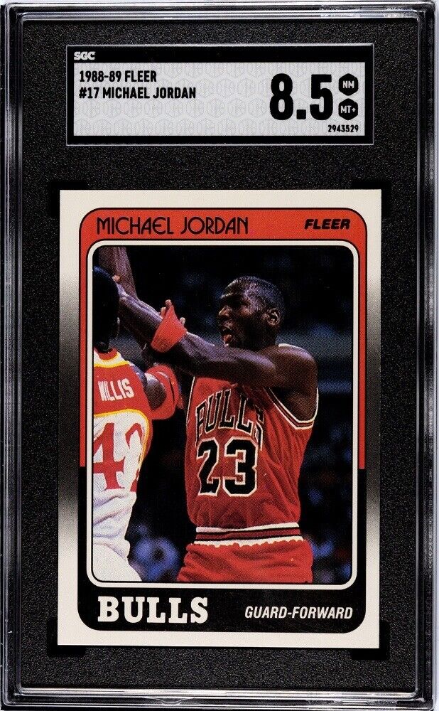 1988 Fleer #17 Michael Jordan SGC 8.5 NM-Mint+ Chicago Bulls HOF Goat
