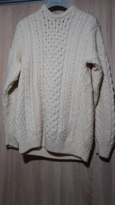 Suéter Jersey Carraign Donn Aran Lana Merino Talla L Foto 1 de 4