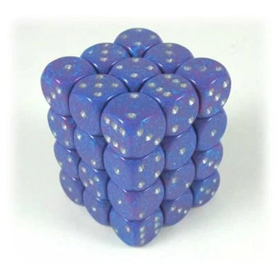 Chessex Speckled 12mm dice set Silver Tetra 36 pieces dice set - Image 1 of 3