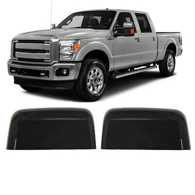 Cubierta de espejo retrovisor de remolque superior negro brillante para Ford F250 F350 2008-2016 Foto 1 de 4