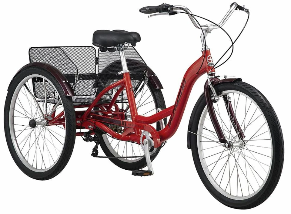 Schwinn Meridian Adult Tricycle 26 Inch Low Step Alu Frame Cargo Basket ETRIKE