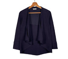 Per Una Open Cardigan Cashmere Angora Blend Womens Size 10 Purple Long Sleeve