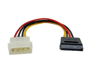 Molex 4-Pin auf Serial ATA / SATA SSD HDD Power Adapter Cable Strom Kabel 13cm - Bild 1 von 1
