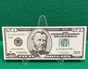 Billete de cincuenta dólares 1996 (¡pegatina!) ⭐️ NOTA ESTRELLA (¡LEE DESCRIPCIÓN!!) - Imagen 1 de 3
