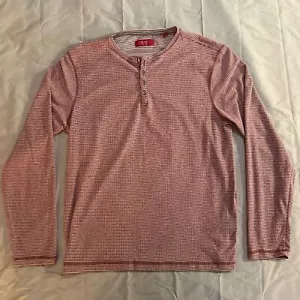 Bruno Milano Mens Long Shirt Red And White Stripes Medium - Picture 1 of 3