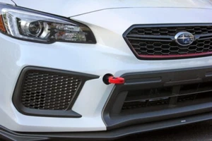 Perrin Front Tow Hook Kit Red For 2008-2014 Subaru WRX & STi - Picture 1 of 7