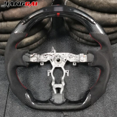 Carbon Fiber Alcantara LED Steering Wheel For Nissan 370z Z34 2008-2021 - Image 1 of 4