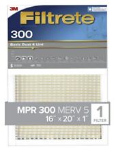 3M Filtrete Basic Dust & Lint Air Filter 300MPR MERV5, 16" x 20" x 1", Pack of 1