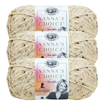 (3 Pack) Lion Brand Yarn 860-400D Vanna's Choice Yarn, Oatmeal - Image 1 of 4