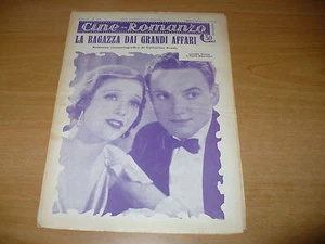 CINEMA CINE-ROMANZO 302 1932 LA RAGAZZA DAI GRANDI AFFARI LORETTA YOUNG R.CORTEZ - Picture 1 of 1