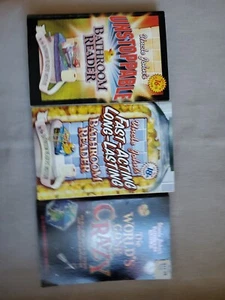Lot (3) Uncle John's Bathroom Readers-World's Gone Crazy, Unstoppable, Fast-Acti - Foto 1 di 24