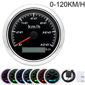 85mm Waterproof GPS Speedometer 0-120KM/H Odometer For Marine Boat Car SUV ATV - Picture 1 of 15