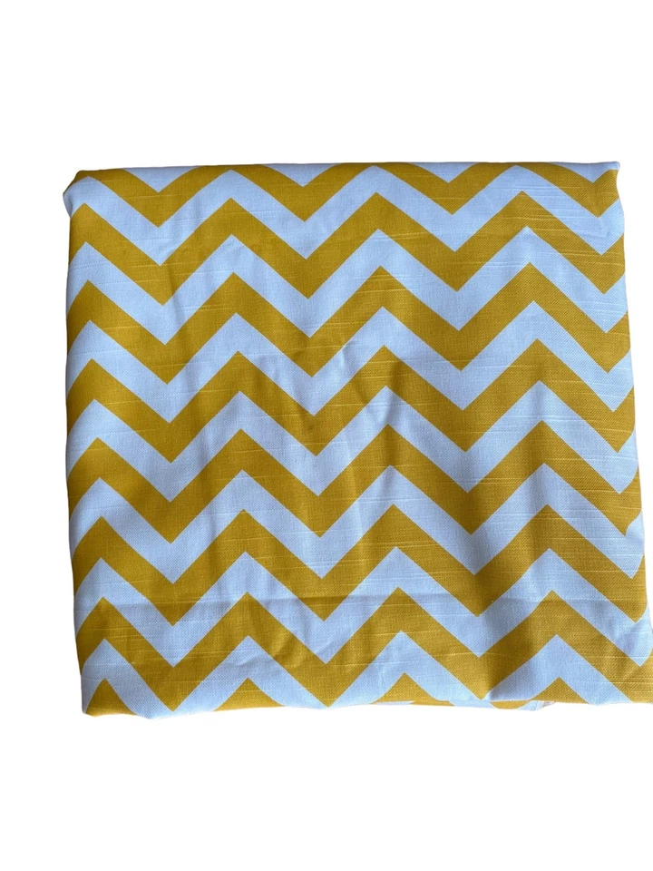 Chevron fabric yardage yellow outdoors cushions synthetic 58"W x 216"L 6YDS - Image 1 of 4