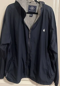Charles River Apparel Navy Rain Jacket XL With Apple Company Logo 2013 EUC - Picture 1 of 7