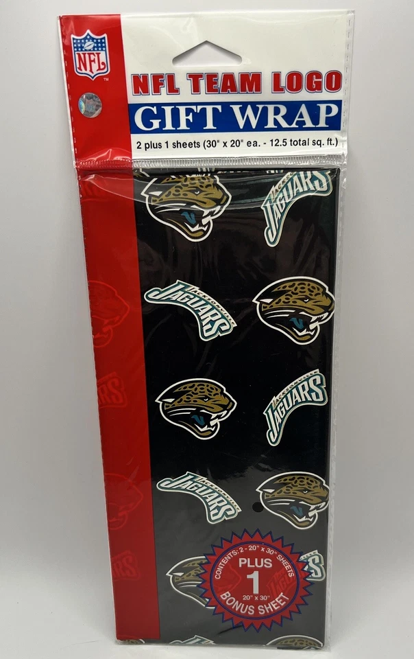 PSG Jacksonville Jaguars NFL Pro Football Sports Team Logo Gift Wrap Wrapping Paper