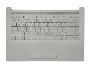 FOR HP Pavilion 14-CM 14-CK TPN-I131 Spanish/Latin Keyboard Palmrest Cover White - Picture 1 of 7