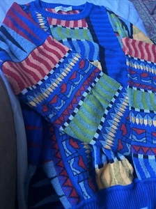 St. Croix Sweater Men's XL Multi Colored Rare Color Vintage Cosby Coogie Style - Picture 1 of 9
